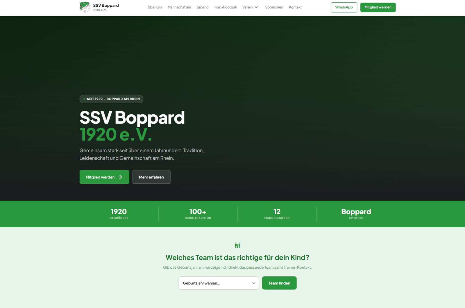 Startseite von ssvboppard.de